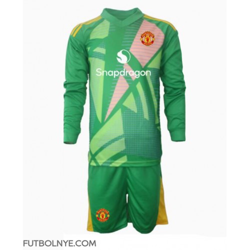 Camiseta Manchester United Portero Tercera Equipación para niños 2024-25 manga larga (+ pantalones cortos)